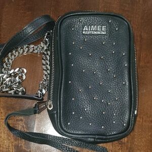 Aimee Kestenberg Black Crossbody with Chain Detail